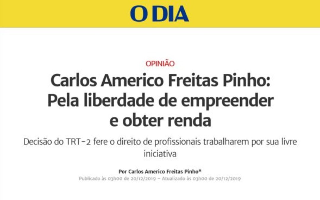 O Dia Opinião: Pela liberdade de empreender e obter renda