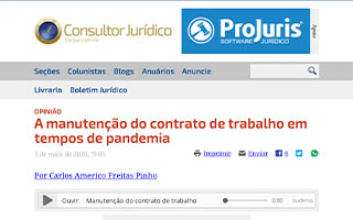 Opinião – A manutenção do contrato de trabalho em tempos de pandemia